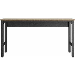 Manhattan Comfort Manhattan Comfort Fortress 72.4" Garage Table in Natural Wood and Steel-Minimal & Modern