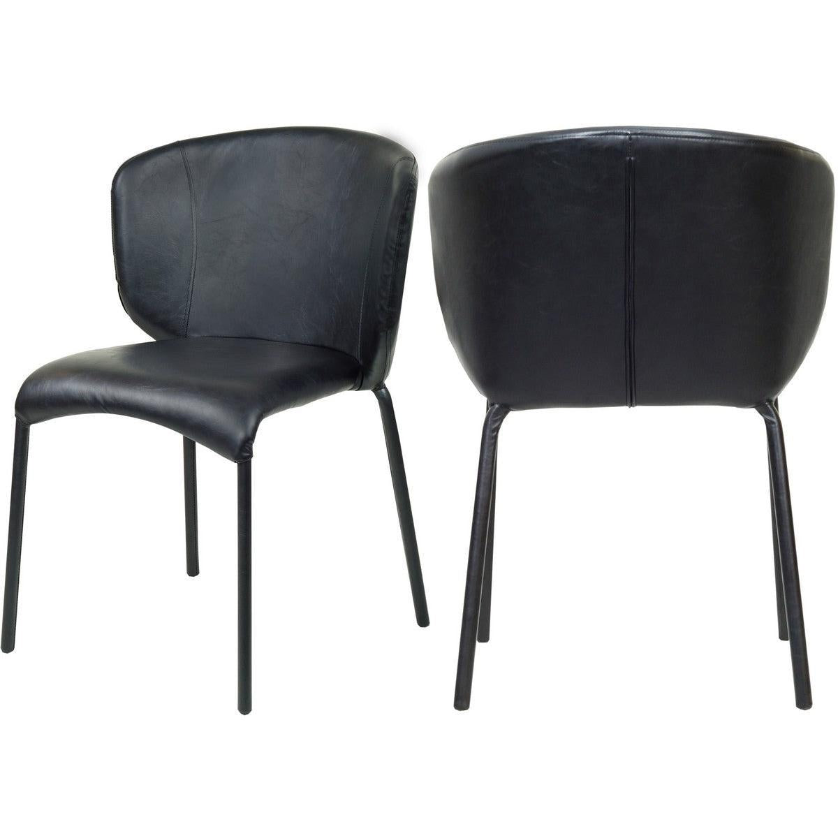 Meridian Furniture Drew Black Faux Leather Dining ChairMeridian Furniture - Dining Chair - Minimal And Modern - 1