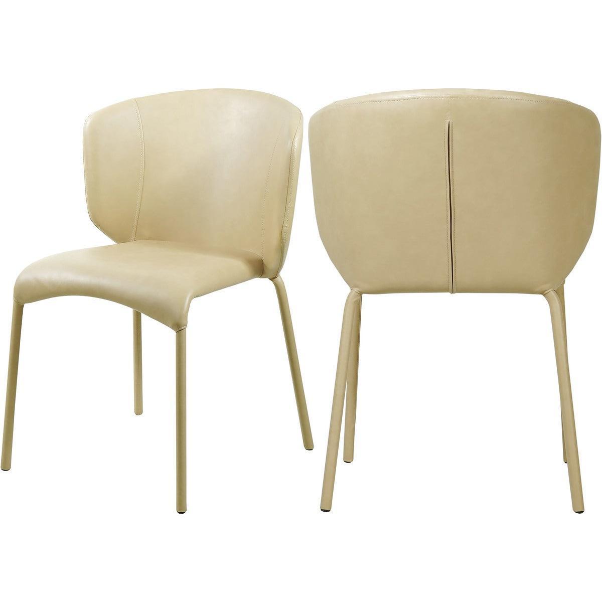 Meridian Furniture Drew Cream Faux Leather Dining ChairMeridian Furniture - Dining Chair - Minimal And Modern - 1