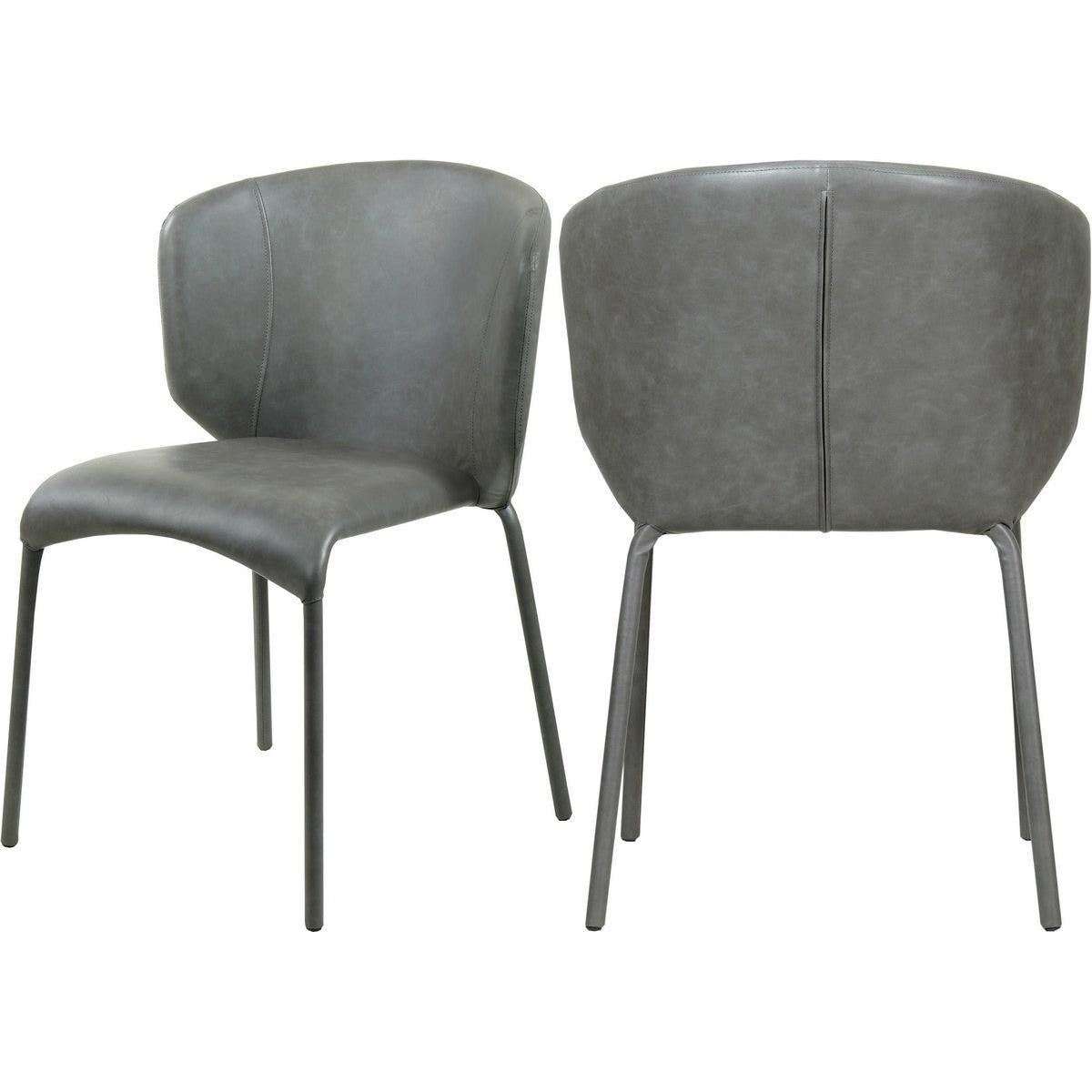 Meridian Furniture Drew Grey Faux Leather Dining ChairMeridian Furniture - Dining Chair - Minimal And Modern - 1