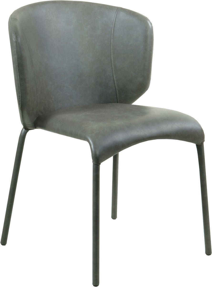 Meridian Furniture Drew Grey Faux Leather Dining Chair - Set of 2