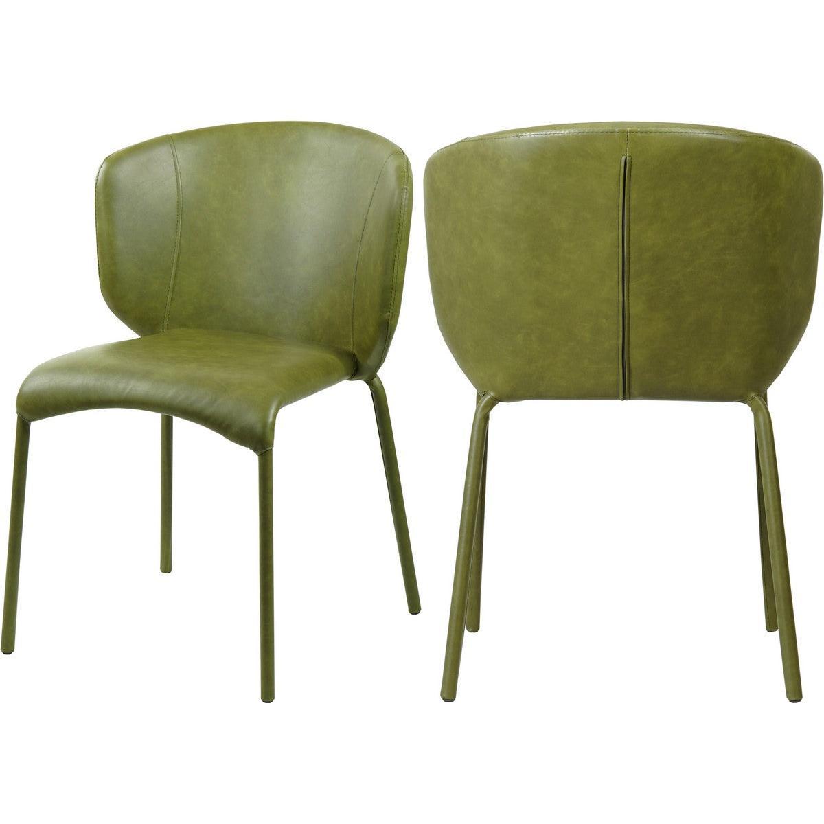 Meridian Furniture Drew Olive Green Faux Leather Dining ChairMeridian Furniture - Dining Chair - Minimal And Modern - 1