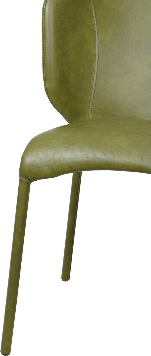 Meridian Furniture Drew Olive Green Faux Leather Dining Chair - Set of 2