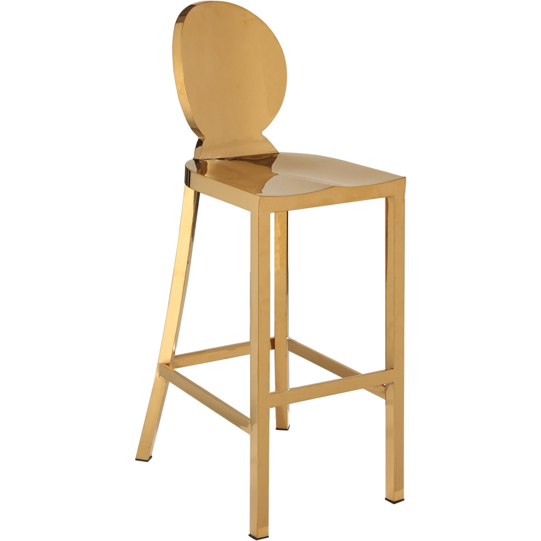 Meridian Furniture Maddox Gold Stool-Minimal & Modern