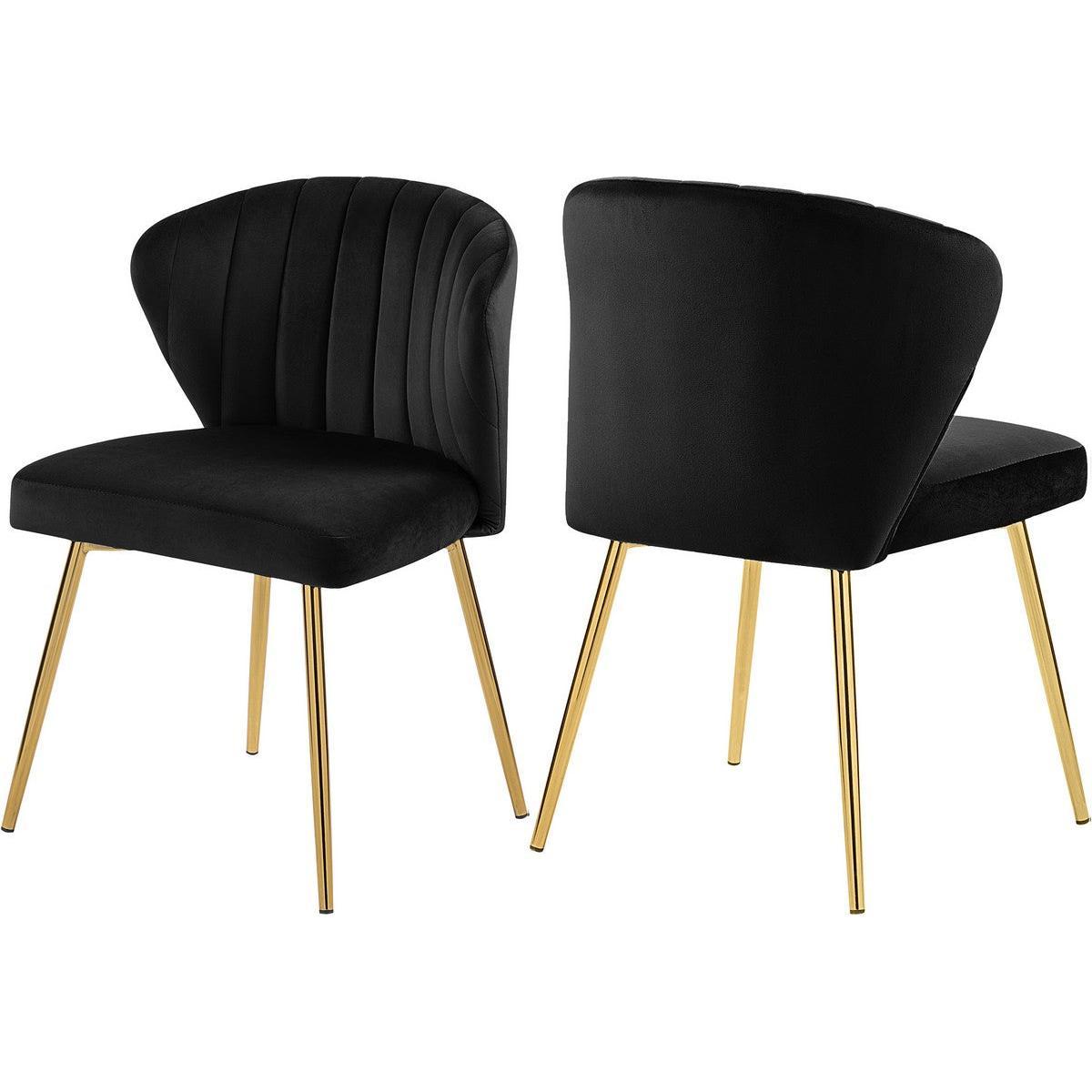 Meridian Furniture Finley Black Velvet Dining ChairMeridian Furniture - Dining Chair - Minimal And Modern - 1