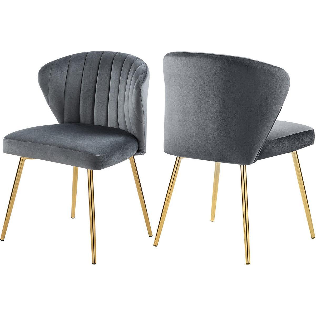Meridian Furniture Finley Grey Velvet Dining ChairMeridian Furniture - Dining Chair - Minimal And Modern - 1