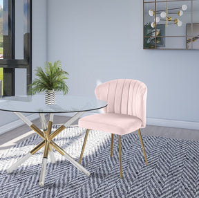 Meridian Furniture Finley Pink Velvet Dining Chair - Set of 2