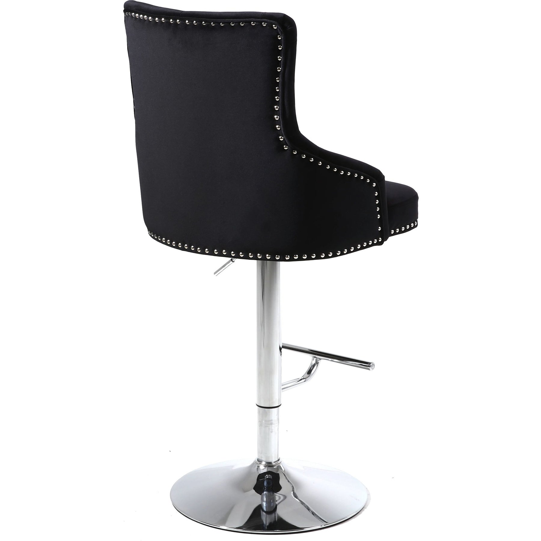 Meridian Furniture Claude Black Velvet Adjustable Stool-Minimal & Modern