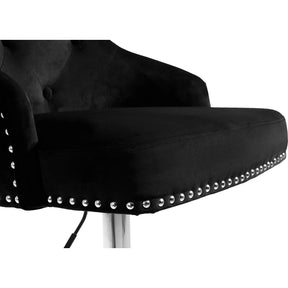 Meridian Furniture Claude Black Velvet Adjustable Stool-Minimal & Modern