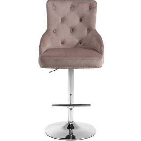 Meridian Furniture Claude Pink Velvet Adjustable Stool-Minimal & Modern