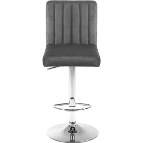 Meridian Furniture Joel Grey Velvet Adjustable Stool-Minimal & Modern