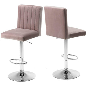 Meridian Furniture Joel Pink Velvet Adjustable StoolMeridian Furniture - Adjustable Stool - Minimal And Modern - 1