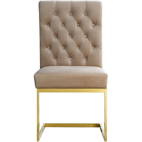 Meridian Furniture Cameron Beige Velvet Dining Chair-Minimal & Modern