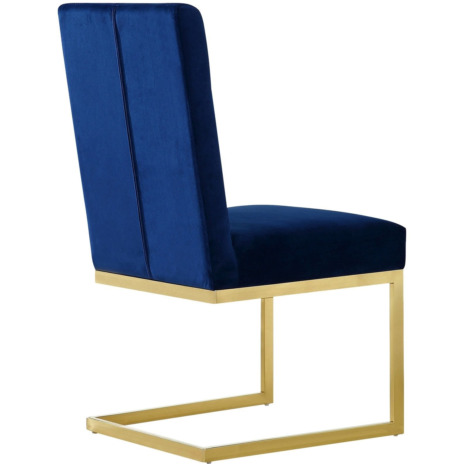 Meridian Furniture Cameron Navy Velvet Dining Chair-Minimal & Modern