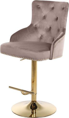 Meridian Furniture Claude Pink Velvet Adjustable Stool ( Quantity of 1 Stool ) Minimum of 2 orders.