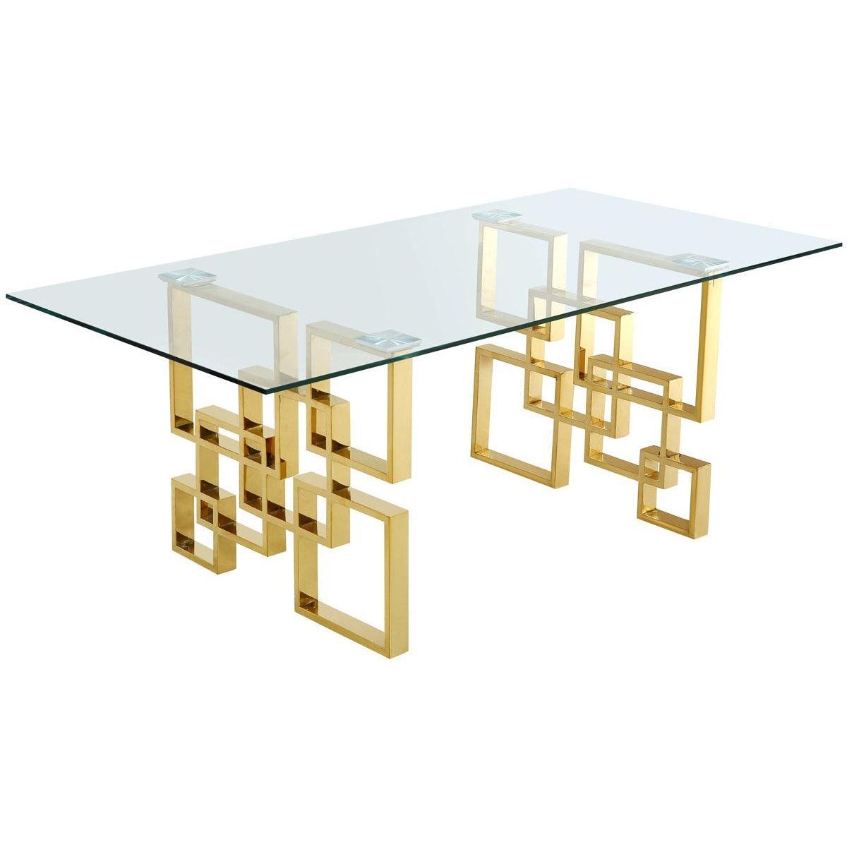 Meridian Furniture Pierre Gold Dining TableMeridian Furniture - Dining Table - Minimal And Modern - 1