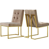 Meridian Furniture Pierre Beige Velvet Dining ChairMeridian Furniture - Dining Chair - Minimal And Modern - 1