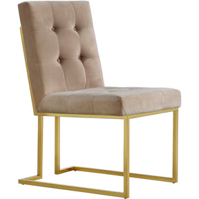 Meridian Furniture Pierre Beige Velvet Dining Chair-Minimal & Modern