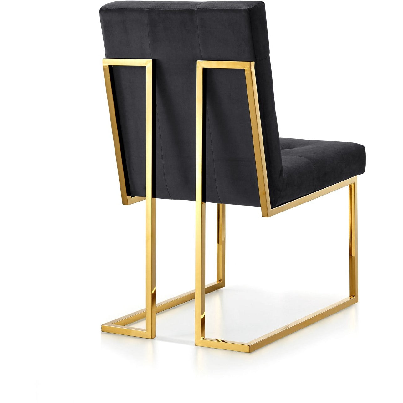 Meridian Furniture Pierre Black Velvet Dining Chair-Minimal & Modern