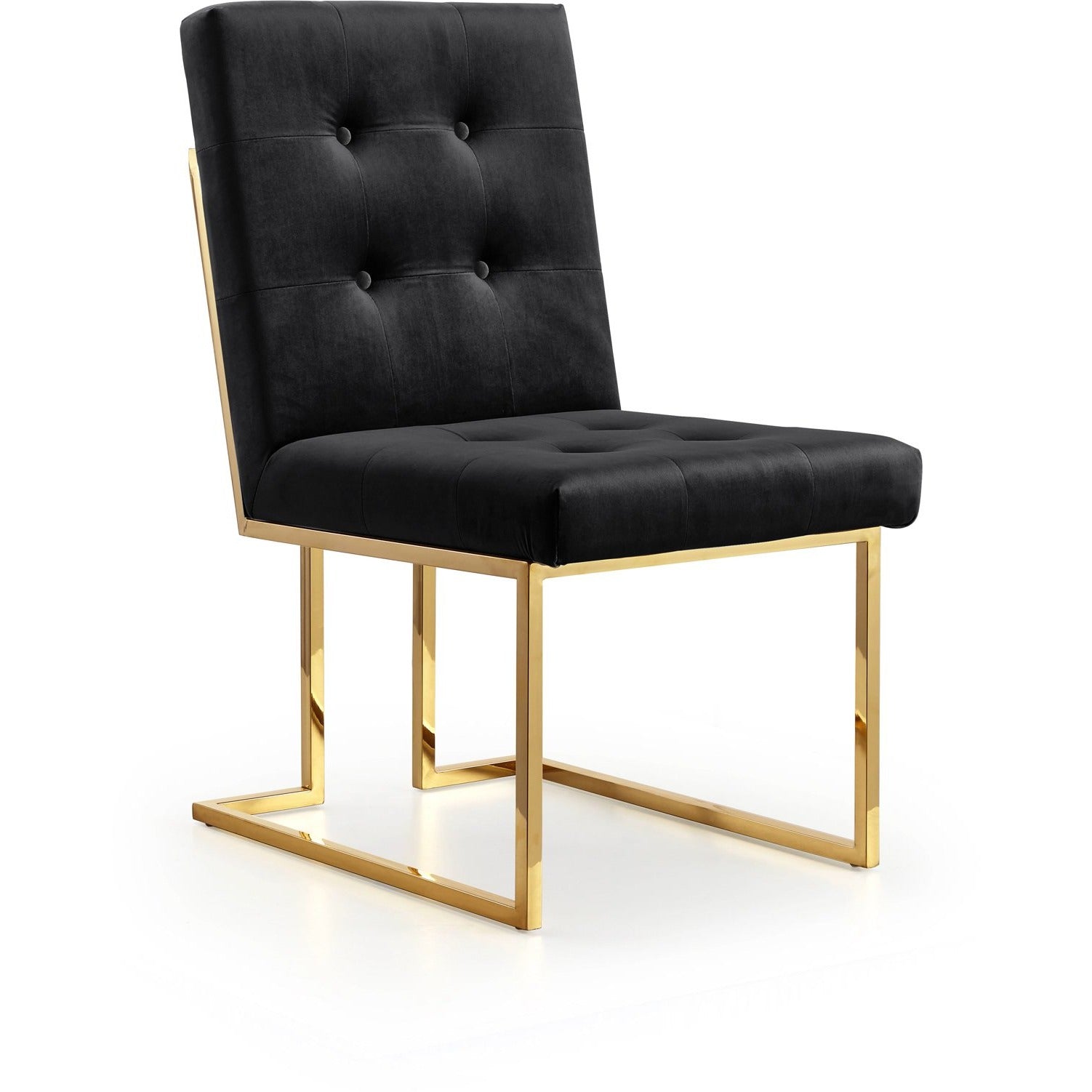 Meridian Furniture Pierre Black Velvet Dining Chair-Minimal & Modern