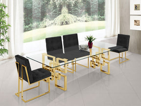 Meridian Furniture Pierre Black Velvet Dining Chair - Set of 2