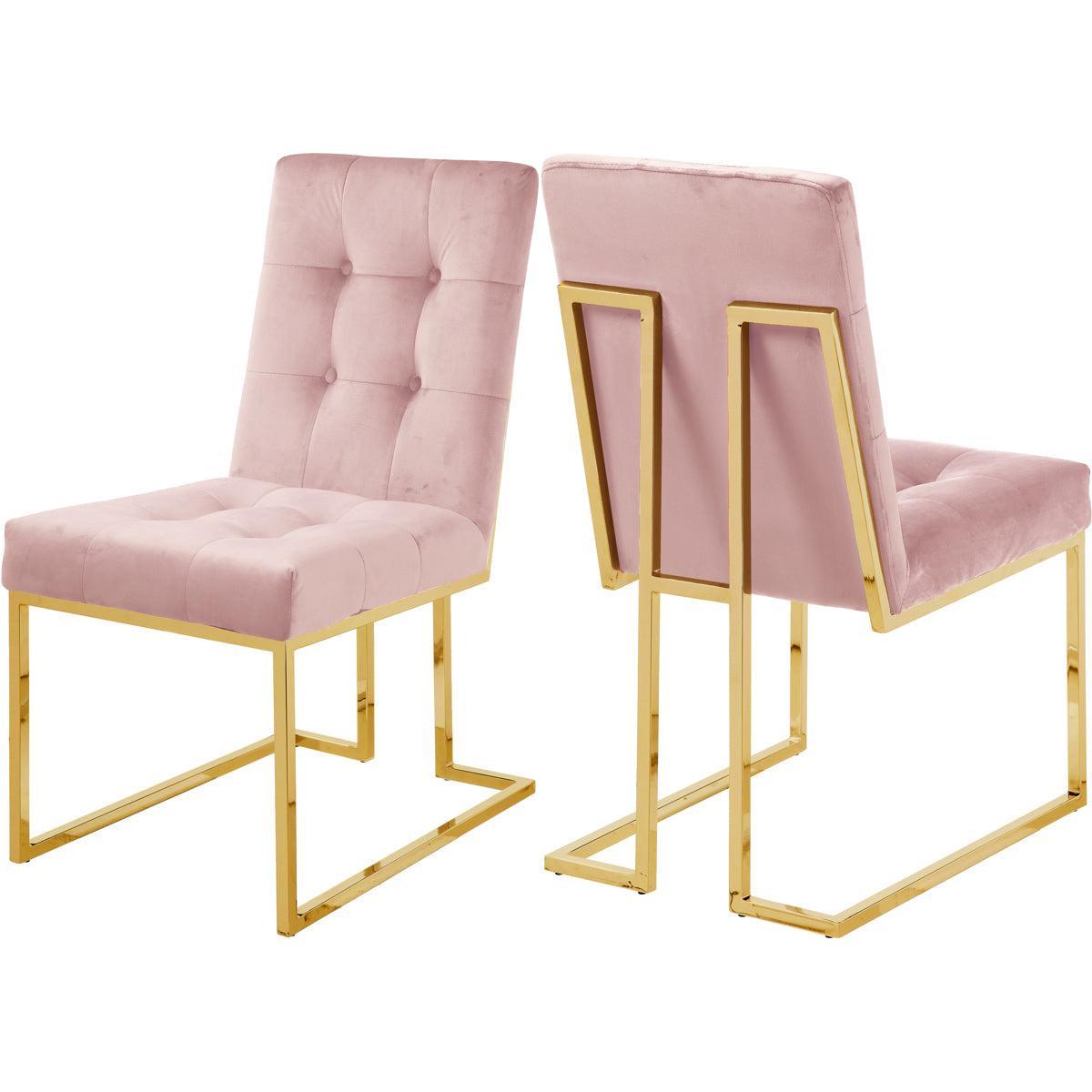 Meridian Furniture Pierre Pink Velvet Dining ChairMeridian Furniture - Dining Chair - Minimal And Modern - 1