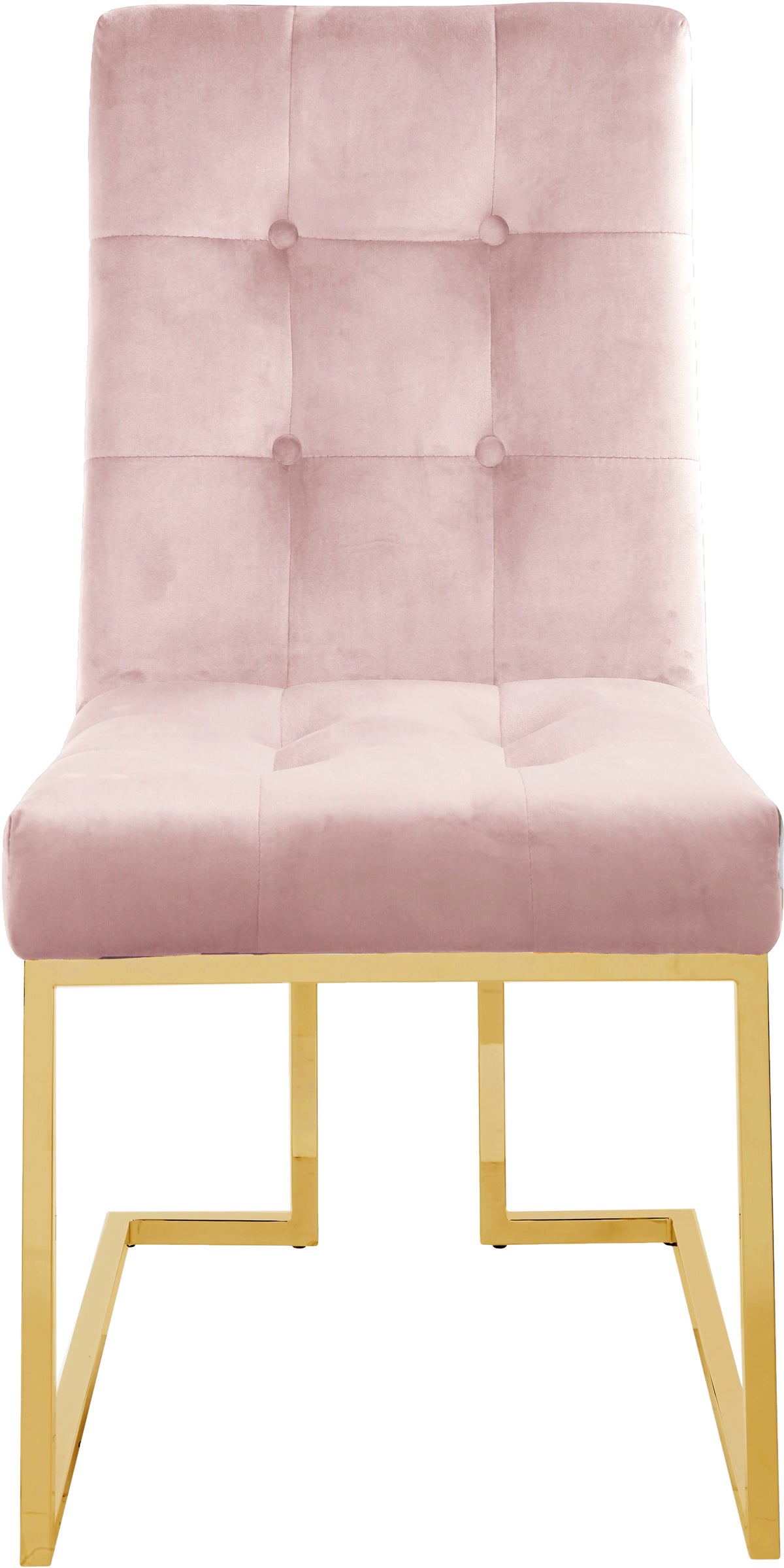 Meridian Furniture Pierre Pink Velvet Dining Chair - Set of 2