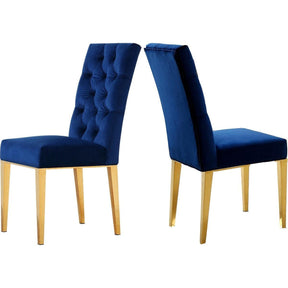 Meridian Furniture Capri Navy Velvet Dining ChairMeridian Furniture - Dining Chair - Minimal And Modern - 1