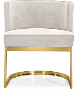 Meridian Furniture Gianna Cream Velvet Dining Chair
