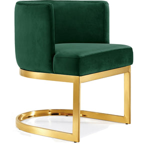 Meridian Furniture Gianna Green Velvet Dining Chair-Minimal & Modern
