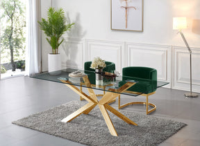 Meridian Furniture Gianna Green Velvet Dining Chair