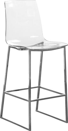 Meridian Furniture Lumen Chrome Metal/Acrylic Stool ( Quantity of 1 Stool )