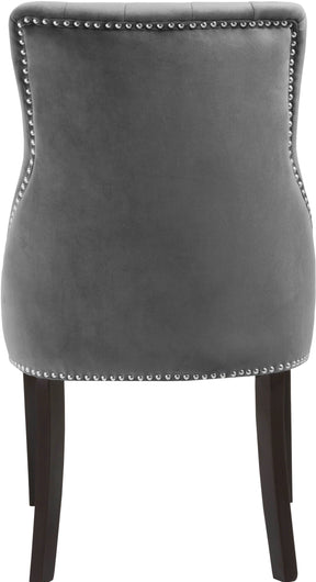 Meridian Furniture Oxford Grey Velvet Dining Chair - Set of 2