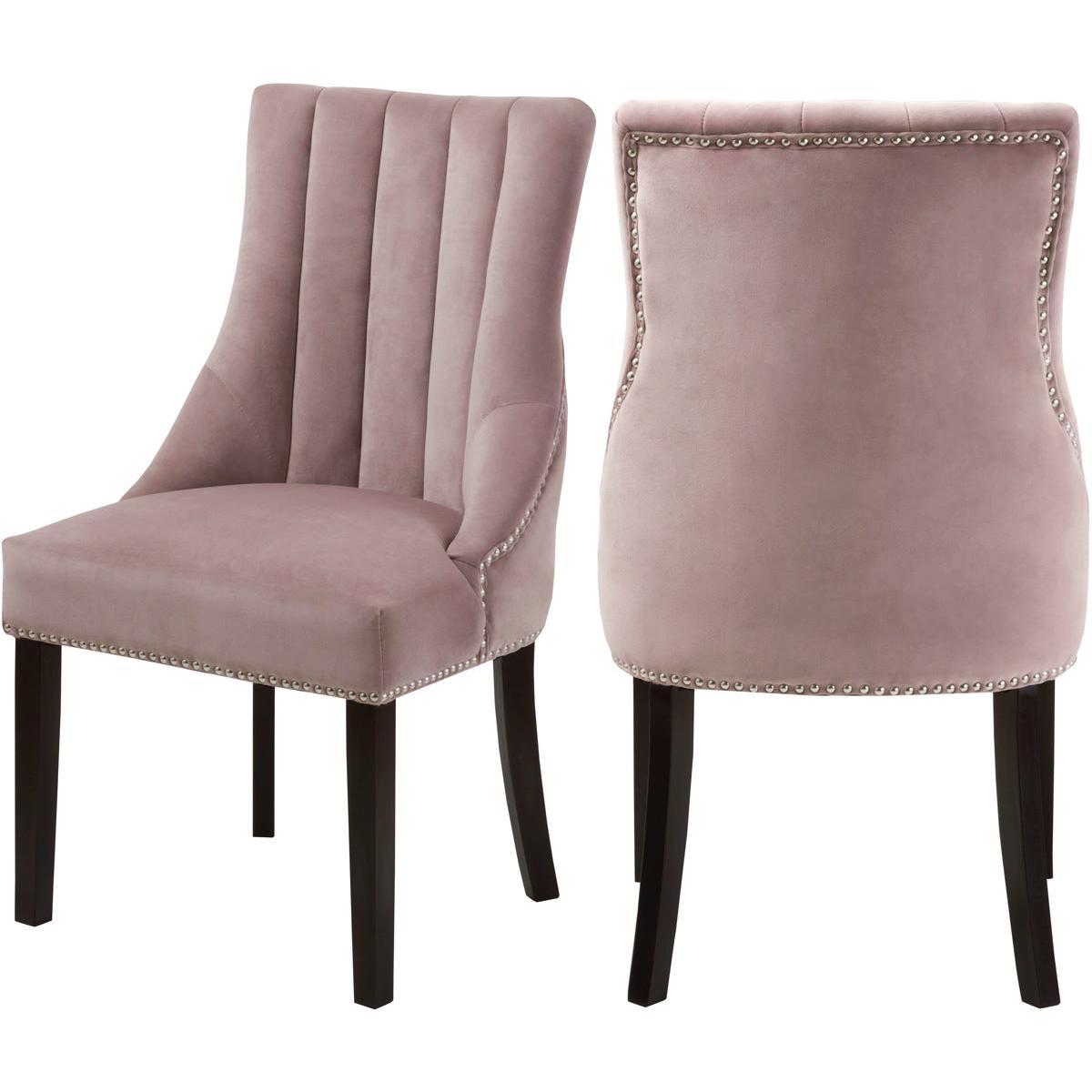 Meridian Furniture Oxford Pink Velvet Dining ChairMeridian Furniture - Dining Chair - Minimal And Modern - 1
