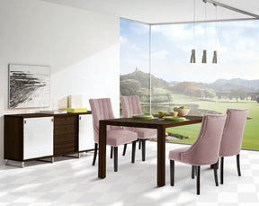 Meridian Furniture Oxford Pink Velvet Dining Chair - Set of 2