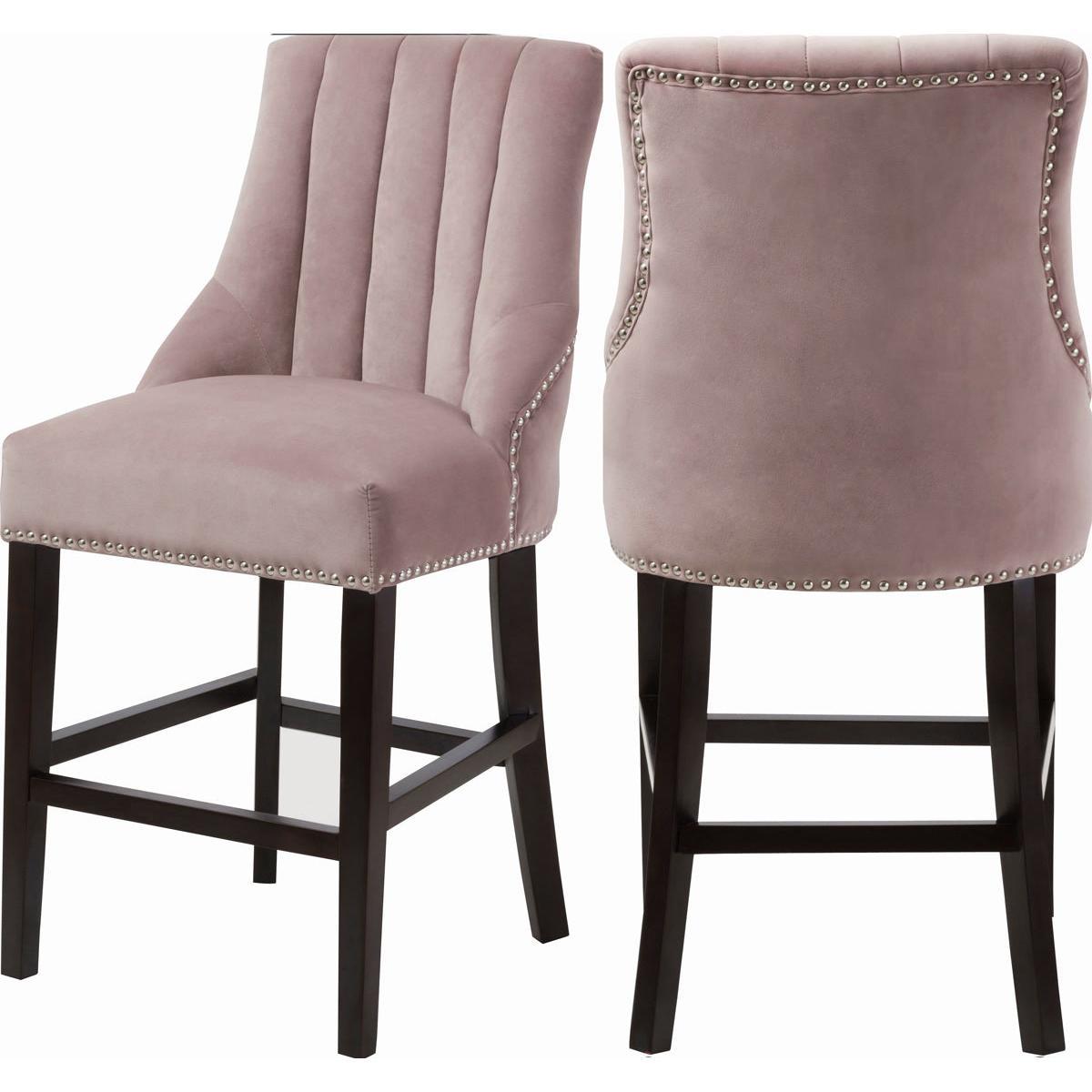 Meridian Furniture Oxford Pink Velvet StoolMeridian Furniture - Stool - Minimal And Modern - 1