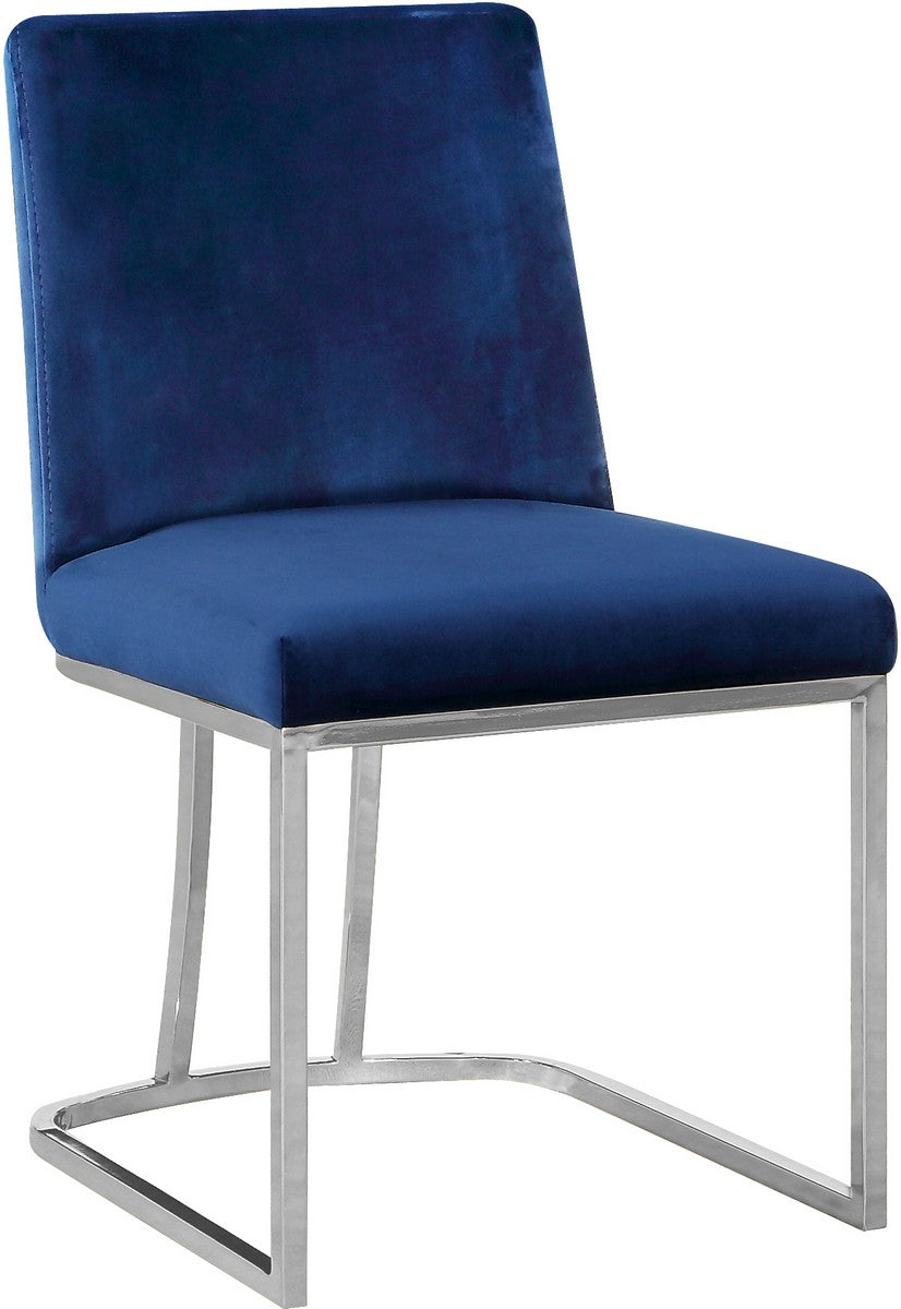 Meridian Furniture Heidi Navy Velvet Dining Chair - Set of 2
