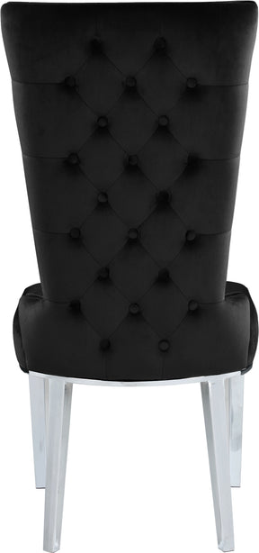 Meridian Furniture Serafina Black Velvet Dining Chair - Set of 2