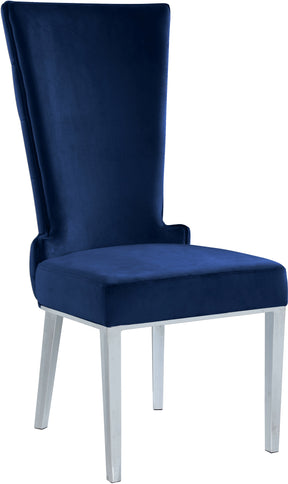 Meridian Furniture Serafina Navy Velvet Dining Chair - Set of 2