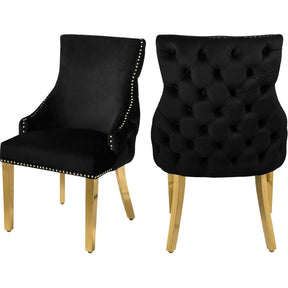 Meridian Furniture Tuft Black Velvet Dining ChairMeridian Furniture - Dining Chair - Minimal And Modern - 1
