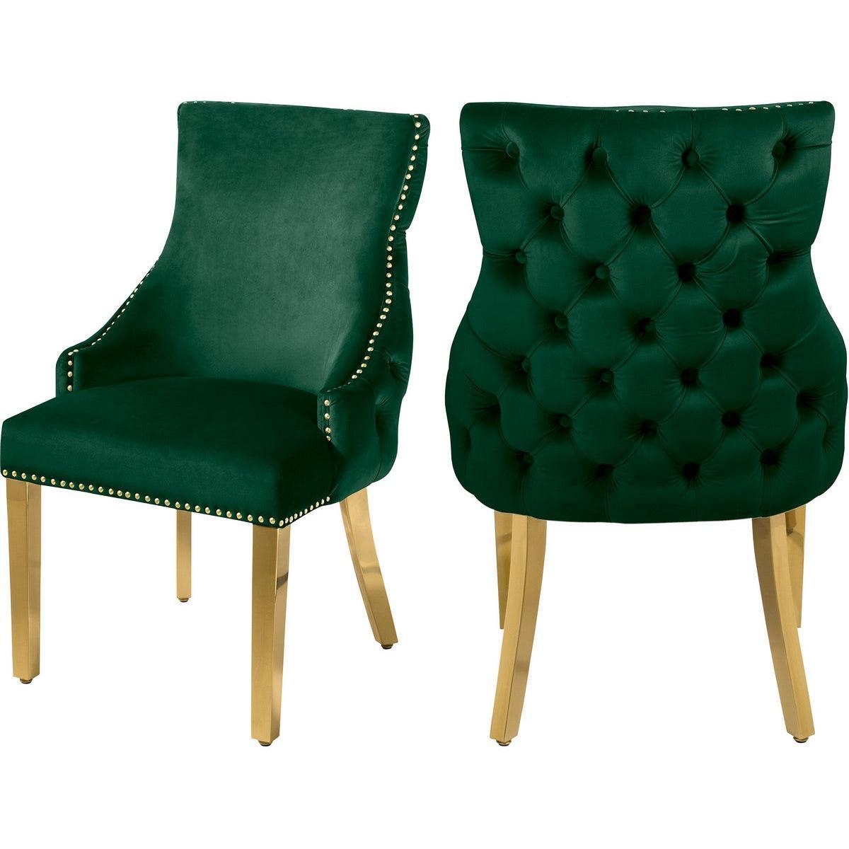 Meridian Furniture Tuft Green Velvet Dining ChairMeridian Furniture - Dining Chair - Minimal And Modern - 1