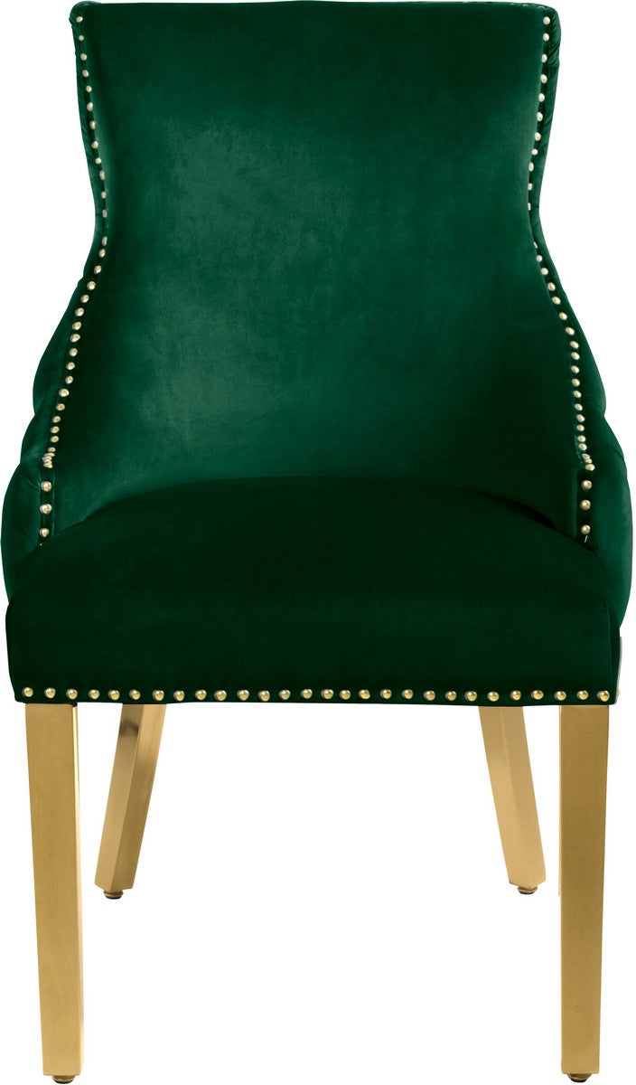 Meridian Furniture Tuft Green Velvet Dining Chair - Set of 2