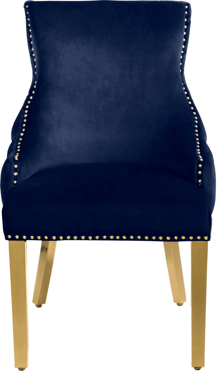 Meridian Furniture Tuft Navy Velvet Dining Chair - Set of 2
