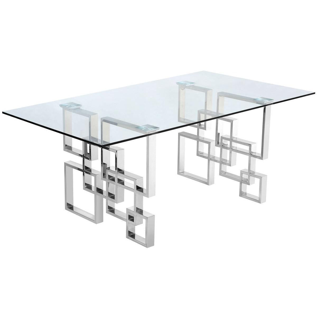 Meridian Furniture Alexis Chrome Dining TableMeridian Furniture - Dining Table - Minimal And Modern - 1