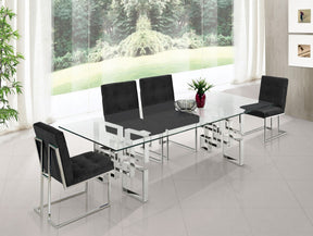 Meridian Furniture Alexis Black Velvet Dining Chair - Set of 2