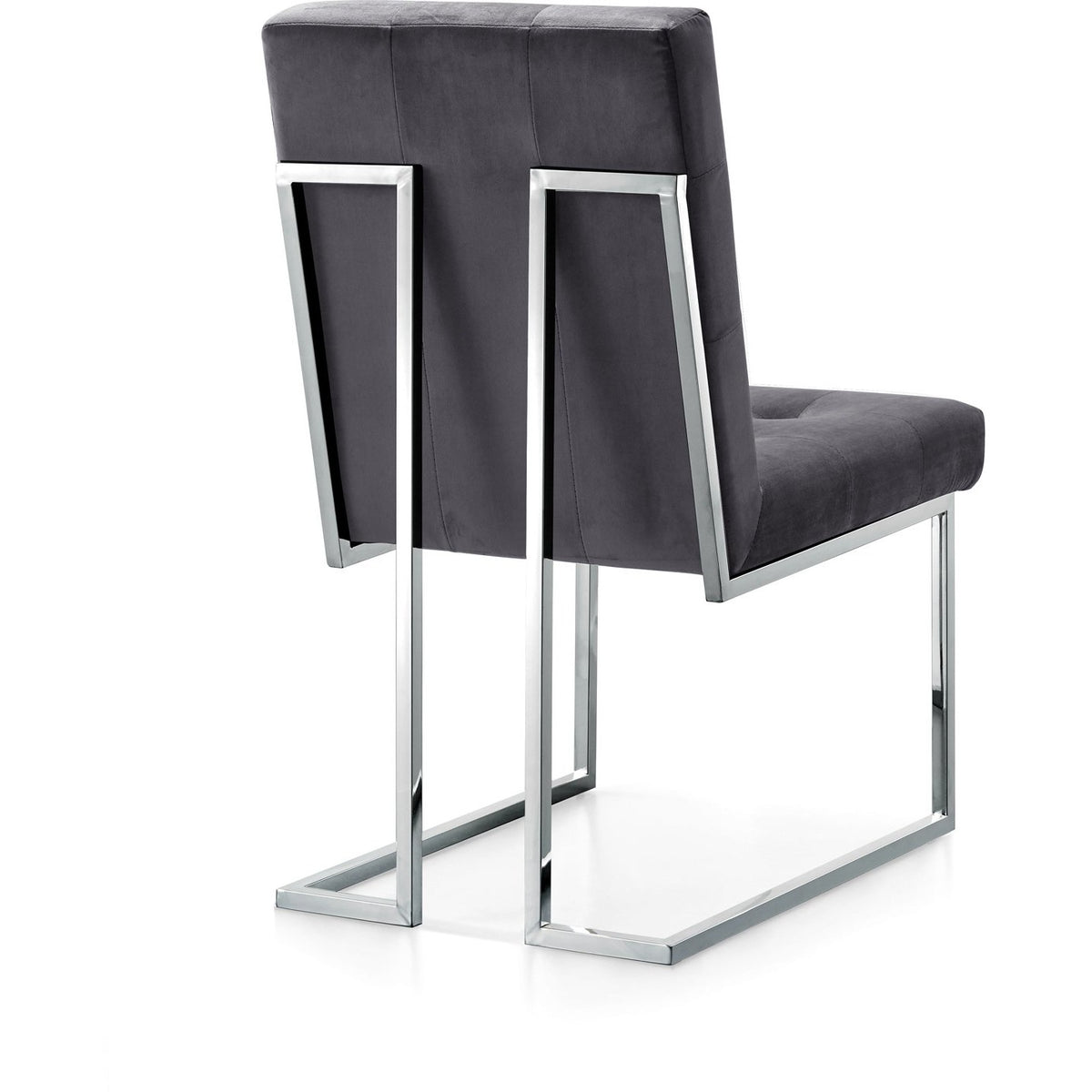 Meridian Furniture Alexis Grey Velvet Dining Chair-Minimal & Modern
