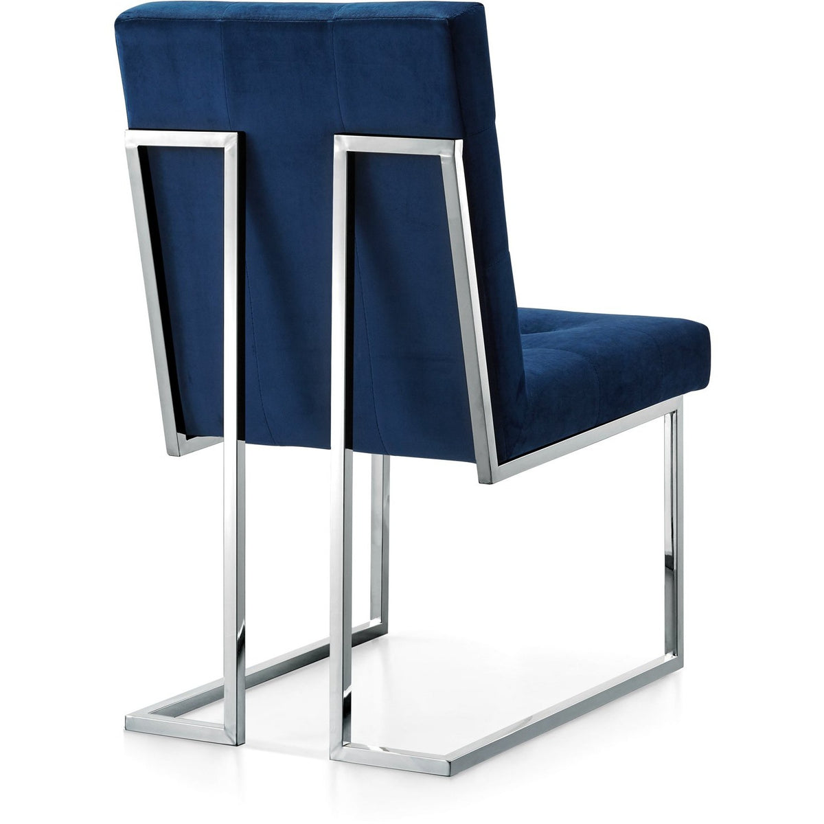 Meridian Furniture Alexis Navy Velvet Dining Chair-Minimal & Modern