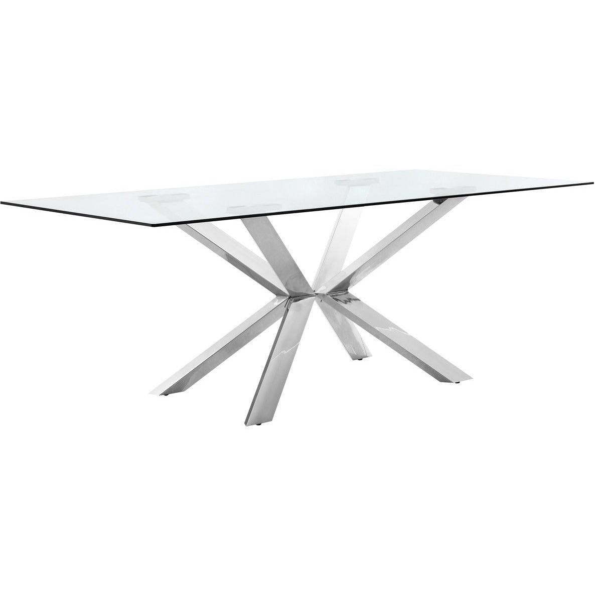 Meridian Furniture Juno Chrome Dining TableMeridian Furniture - Dining Table - Minimal And Modern - 1