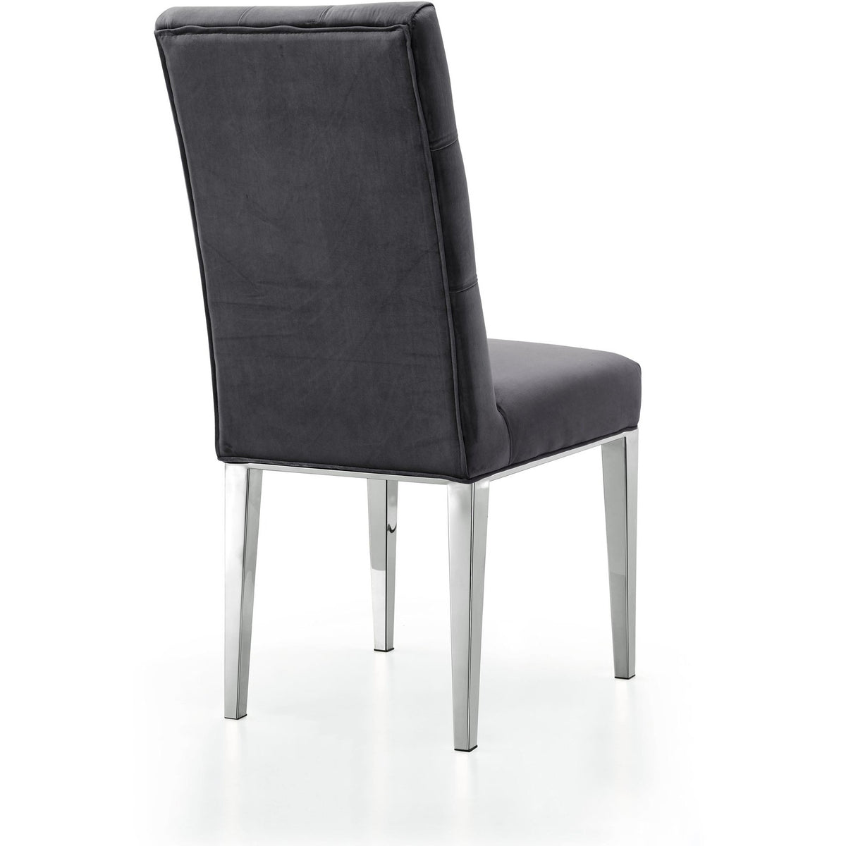 Meridian Furniture Juno Grey Velvet Dining Chair-Minimal & Modern