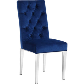 Meridian Furniture Juno Navy Velvet Dining Chair-Minimal & Modern